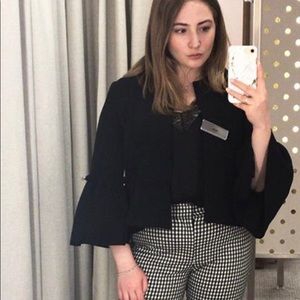 Bell sleeve ruffled jacket